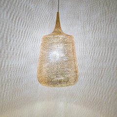 HANGING LAMP TRP FLSK GOLD PLATED 